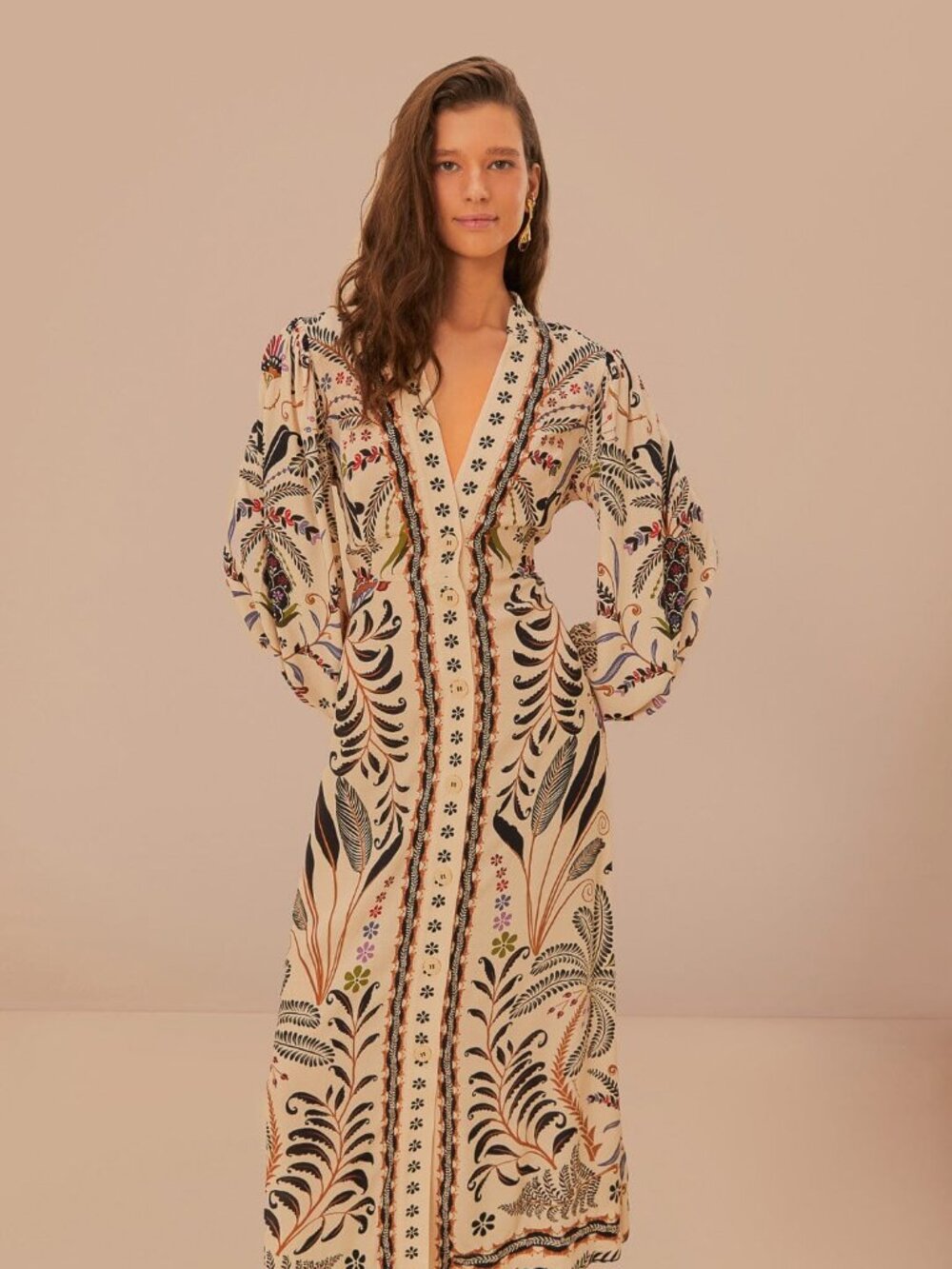 Gorgeous FARM Rio Classic Nature Sand Maxi sz XXS NWT